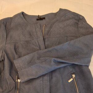 Alfani Grey-Blue Zip-Up Bomber Jacket – Size Small, Sleek & Versatile